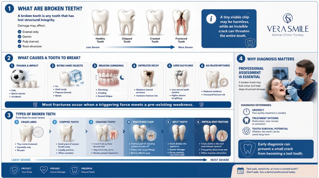 broken teeth. causes and types of broken teeth