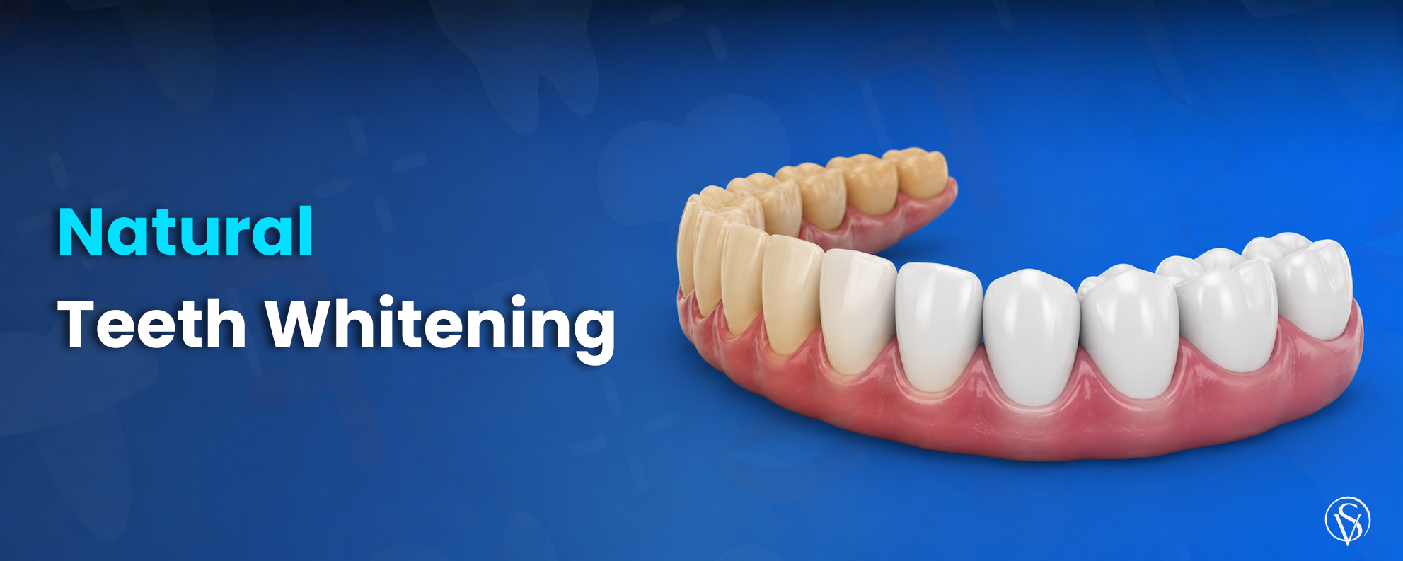 natural teeth whitening. popular way to make teeth white.